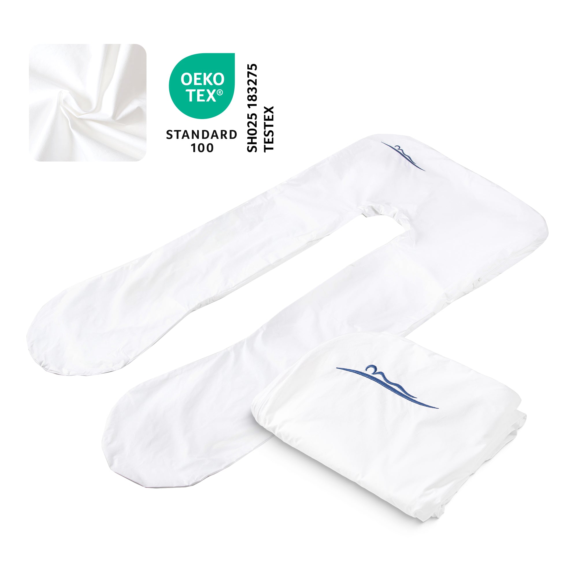 Housse de rechange pour oreiller d'enfant - Coton (Blanc)